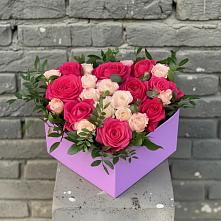 Цветочная композиция из Розы в коробке в Шишовке