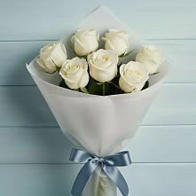 Букет 7 Белых роз Эдлесс Лав в Шишовке