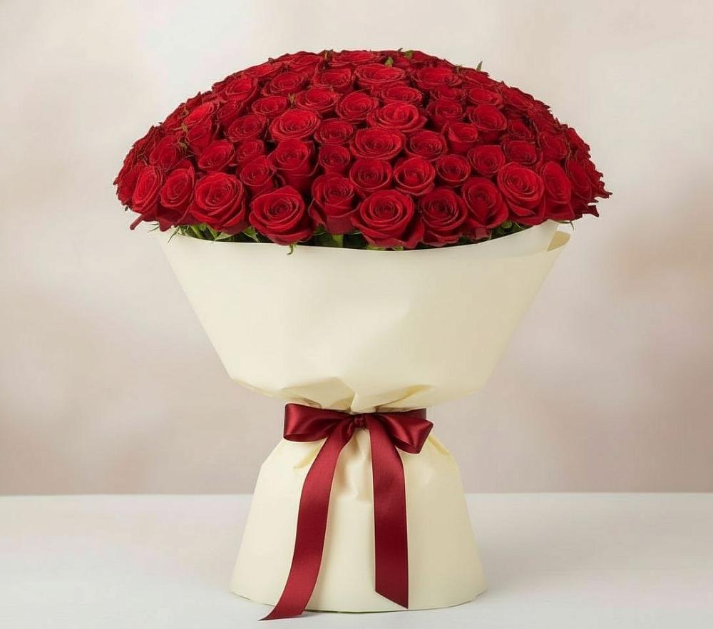 Букет 101 Красная роза Милано в Шишовке