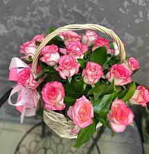 Цветочная композиция из Розы в корзине #REPLACE_PRED# Шишовке