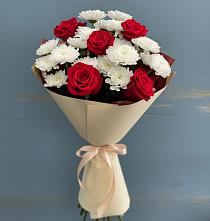 Букет цветов из:  Розы и Хризантемы в Шишовке
