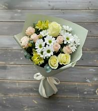 Букет цветов из:  Альстромерии, Розы и Хризантемы в Шишовке