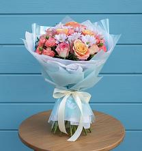 Букет цветов из:  Хризантемы и Розы #REPLACE_PRED# Шишовке