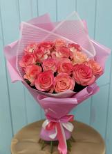 Букет 15 Розовых роз Равель в Шишовке