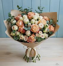 Букет цветов из:  Альстромерии и Розы в Шишовке